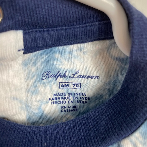 Baby Boys Ralph Lauren Polo Tie Dye Romper - 6 Months - Picture 3 of 4